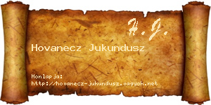 Hovanecz Jukundusz névjegykártya